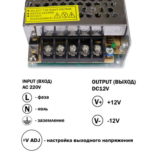 Блок живлення OEM DC12 100W 8.5А TR-100