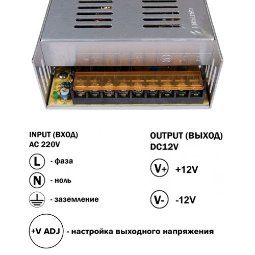 Блок живлення OEM DC12 360W 30А TR-360-12