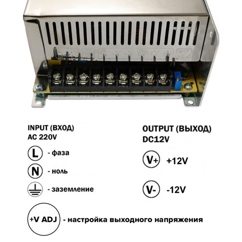 Блок живлення OEM DC12 500W 41А TR-500-12