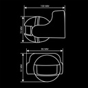 Інфрачервоний датчик руху BIOM IRM-04W max 1200Вт 180°, настінний, білий