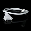 Кабель живлення для світильників Т5 2-pin 60см білий