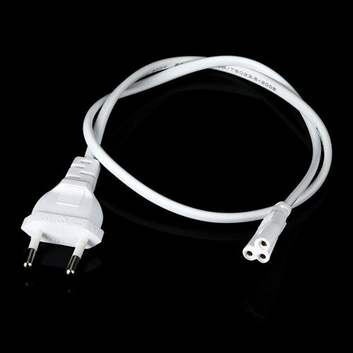 Кабель живлення для світильників Т5 2-pin 60см білий