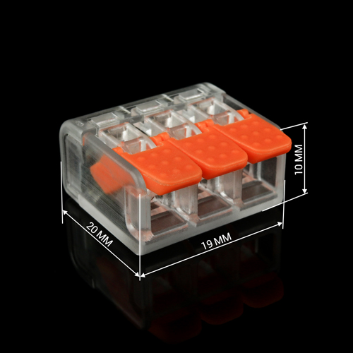 Клема швидкого монтажу WT-463 3 входа 32А 400В 0.14-4mm2