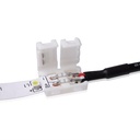 Конектор для свiтлодiодних стрiчок OEM №13 8мм затискач - mini Jack "мама" через дрiт, 15см