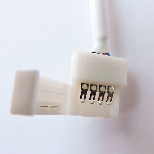 Конектор для свiтлодiодних стрiчок OEM SC- 10mm RGB joint joint-F wire (затискач-дрiт-затискач "папа