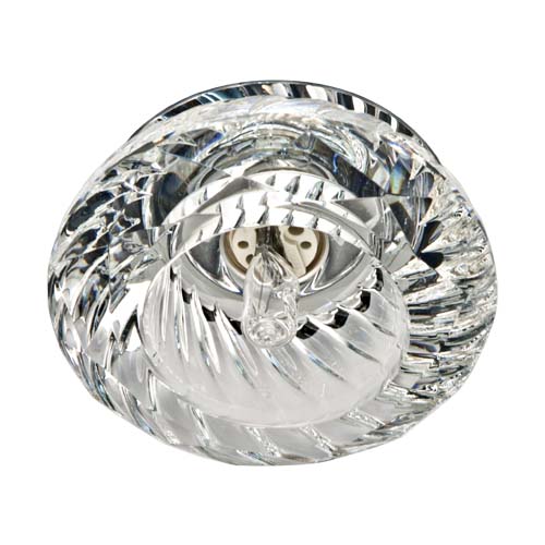 Вбудований світильник Feron JD85 під лампу прозорий хром