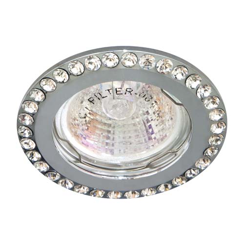 Вбудований світильник Feron DL100-C під лампу прозорий хром