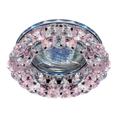 Вбудований світильник Feron CD4141 під лампу бузковий хром