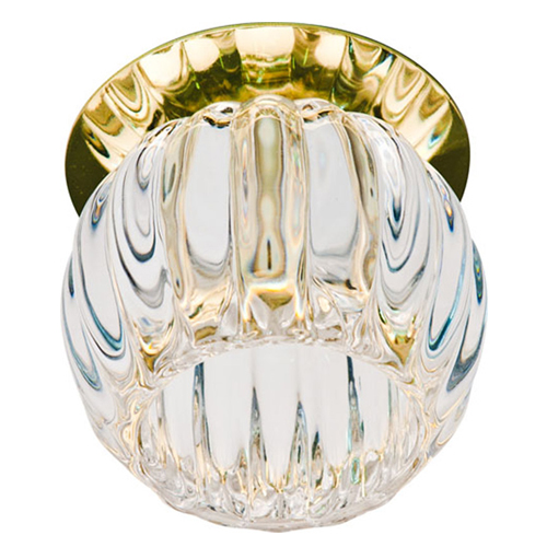 Вбудований світильник Feron JD93 під лампу прозорий матовий золото