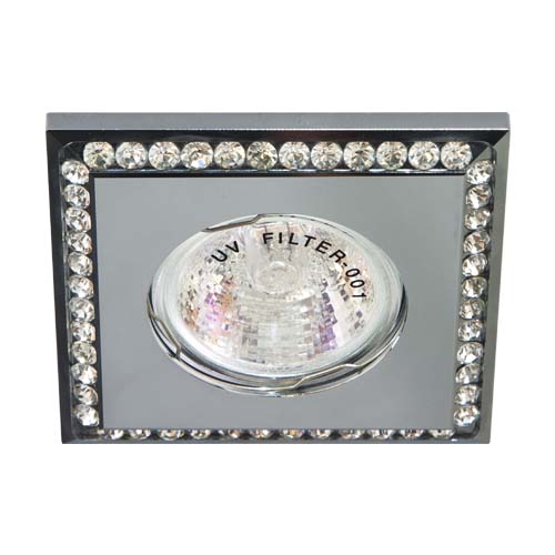 [4392] Вбудований світильник Feron DL102-C під лампу прозорий хром