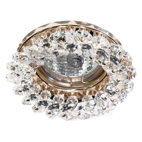 Вбудований світильник Feron CD4141 під лампу прозорий золото