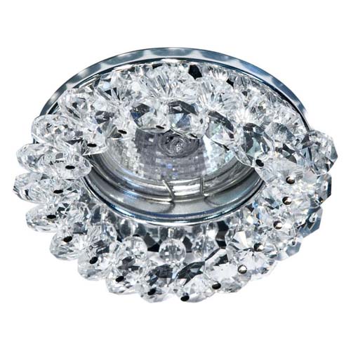 [3010] Вбудований світильник Feron CD4141 під лампу прозорий хром