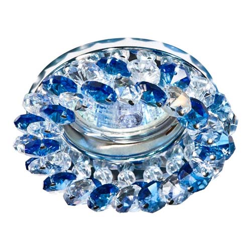 [3014] Вбудований світильник Feron CD4141 під лампу синій хром