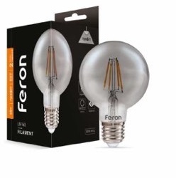 [7516] Світлодіодна лампа Feron Filament LB-163 6Вт E27 2700K графіт