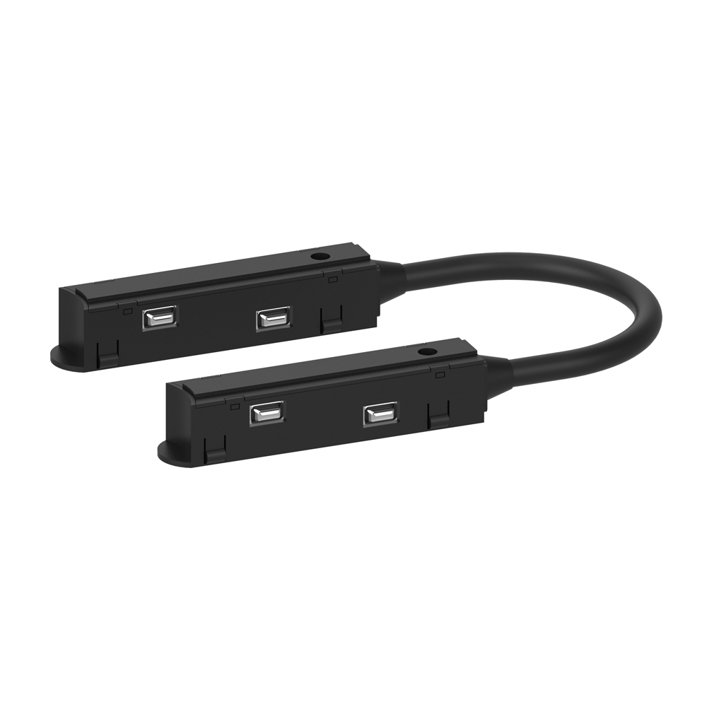 [7636] Кутовий гнучкий конектор живлення Feron LD3002 чорний