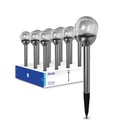 Ґрунтовий світлодіодний світильник Feron PL130 RGB на сонячній батареї хром