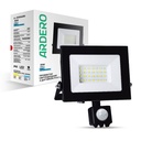 Світлодіодний прожектор Ardero LL-2030ARD 30Вт 6500K з датчиком руху чорний