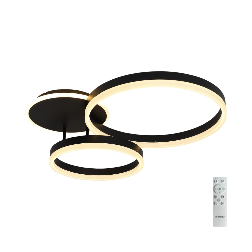 [7828] Світлодіодна накладна люстра Ardero AL6330ARD JUPITER M 70Вт чорний