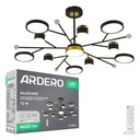 Світлодіодна накладна люстра Ardero AL6121ARD STORIA 72Вт чорний золото