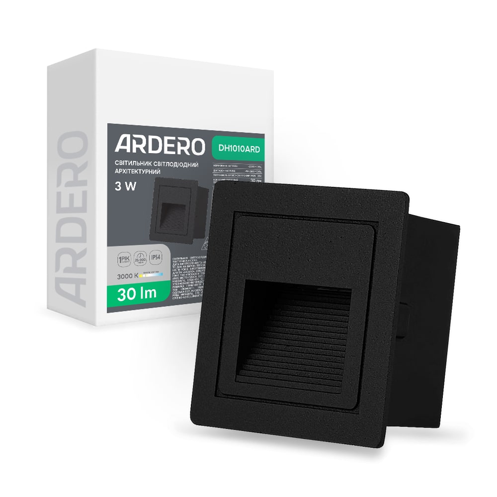 [8579] Архітектурний світлодіодний накладний світильник Ardero DH1010ARD LEVEL 3Вт 3000K чорний