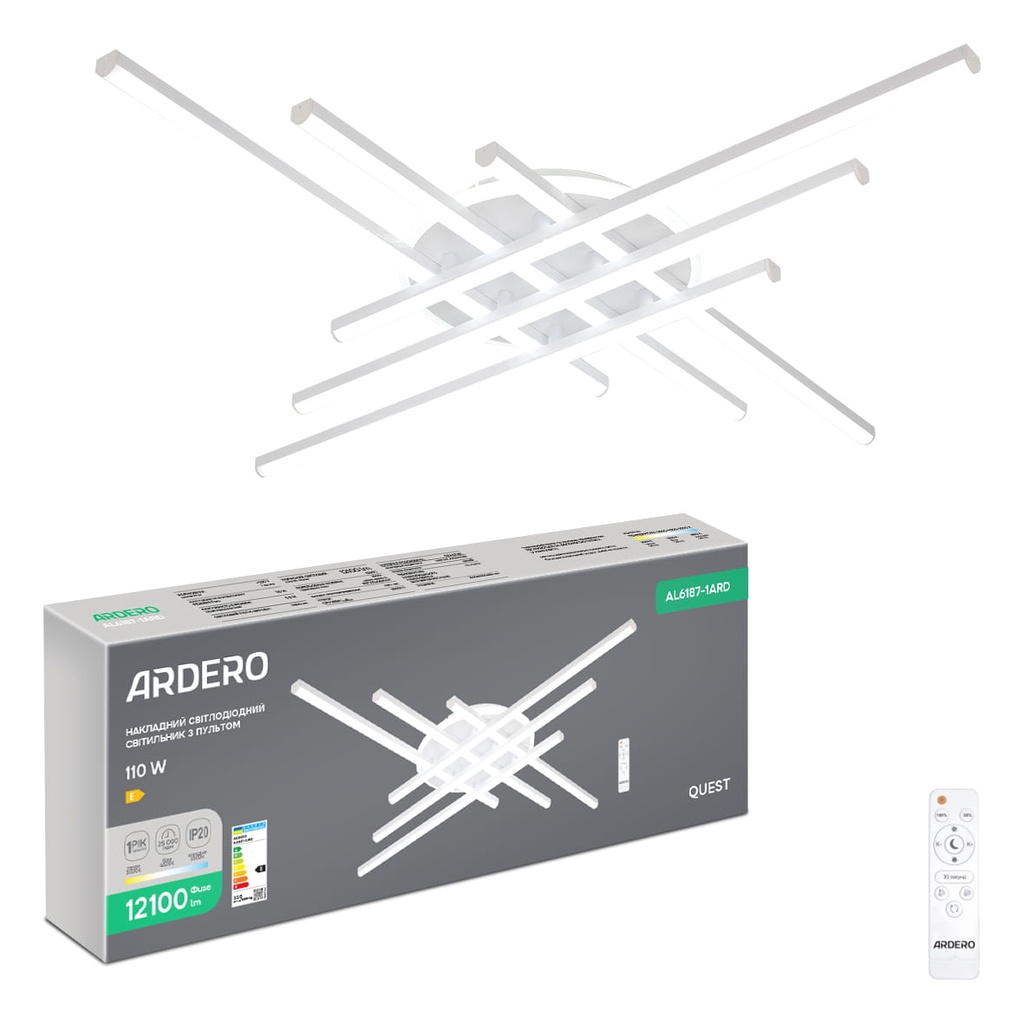 [9046] Світлодіодний накладний світильник Ardero AL6187-1ARD QUEST 110Вт білий