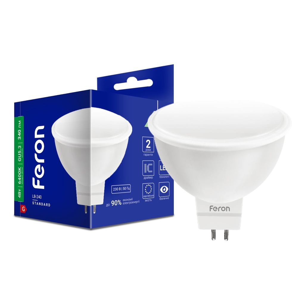 [5047] Світлодіодна лампа Feron LB-240 4Вт G5.3 6400K
