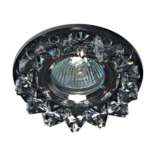 [4076] Вбудований світильник Feron CD2542 під лампу прозорий сірий