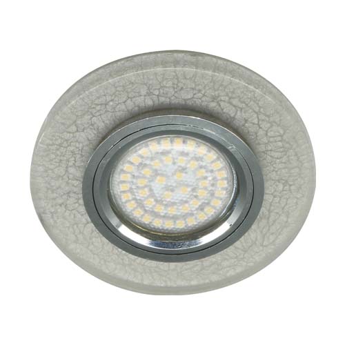 [4729] Вбудований світильник Feron 8989-2 під лампу з підсвіткою срібло