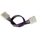 Конектор для свiтлодiодних стрiчок OEM SC-09-SWS-10-4 10mm RGB 2joints wire (дрiт-2 затискача)
