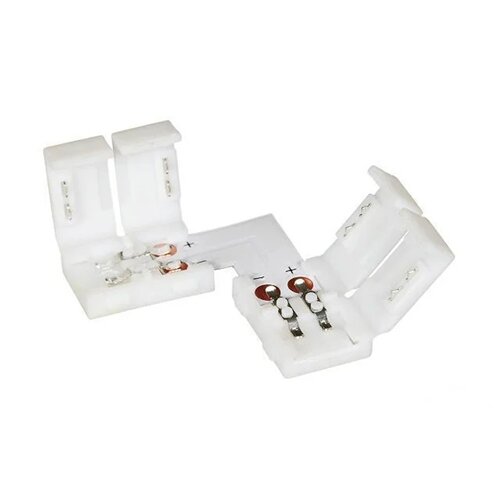 [3_2323] Конектор для світлодіодних стрічок OEM SC-19-SS-8-2 8mm 2 затискача + плата кут