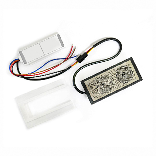 [3_2812] Сенсорний вимикач для зеркал LB-05-ВТ,ДИНАМИК, 2 клавиши, 1*65W, bluetooth, dimmer, DC12-24V