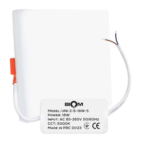 [3_2881] Світильник світлодіодний Biom UNI-2-S18W-5 18Вт квадратний 5000К