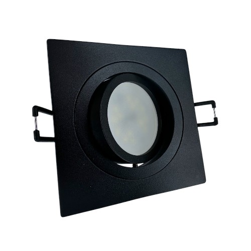 Світильник BIOM SP-04S-B-AL врізний для лампи MR16 квадратний чорний