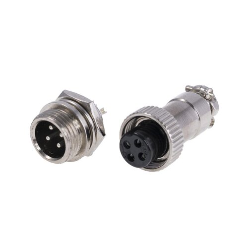 [3_2334] Конектор для світлодіодних стрічок OEM №18 4pin-4pin "мама" + "тато" метал