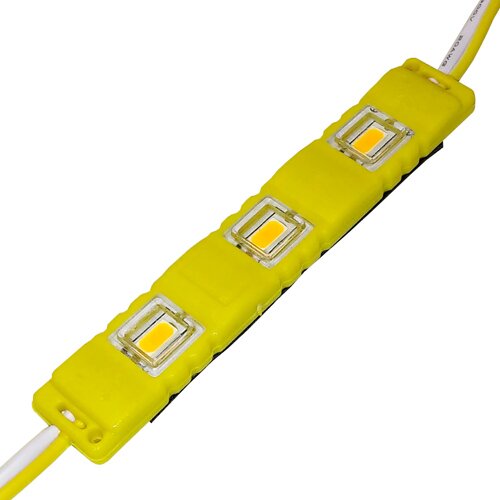 [3_2365] Світлодіодний модуль BRT M2 5630-3 led Y 1,5W, 12В, IP65 жовтий закртитий з лінзою