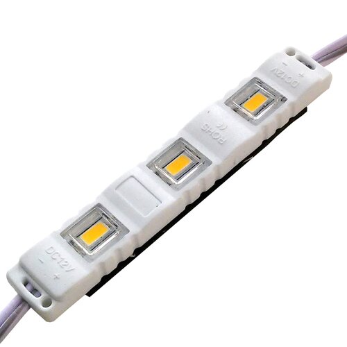 Свiтлодiодний модуль BRT M2 5630-3 led W 1,5W 6500K, 12В, IP65 бiлий закритий з лiнзой