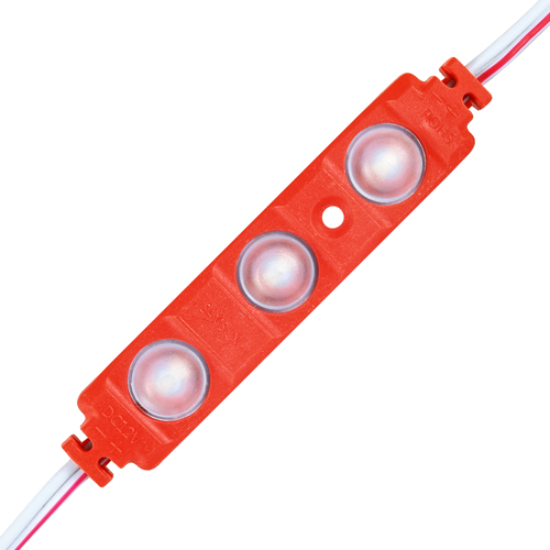 [3_2520] Світлодіодний модуль BRT XG191 5630-3 led W 1,5W RED, 12В, IP65 червоний з лінзою напівсфера