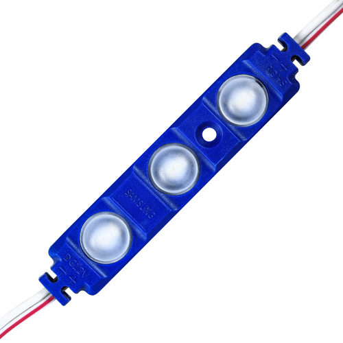[3_2521] Світлодіодний модуль BRT XG192 5630-3 led W 1,5W BLUE, 12В, IP65 синій з лінзою напівсфера
