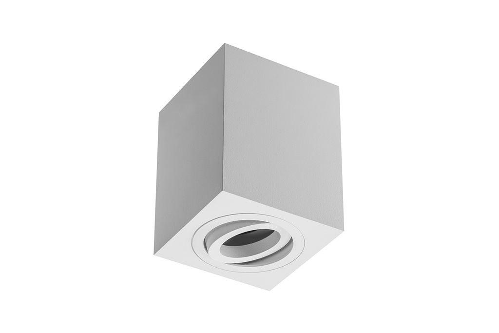 Світильник GTV SENSA, алюміній, GU10, 90x90x115, квадратний, білий