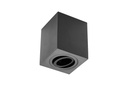Світильник GTV SENSA, алюміній, GU10, 90x90x115, квадратний, чорний