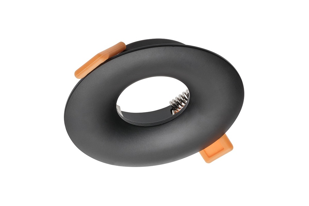 Світильник врізний точковий GTV AURORA, IP20, круглий, чорний