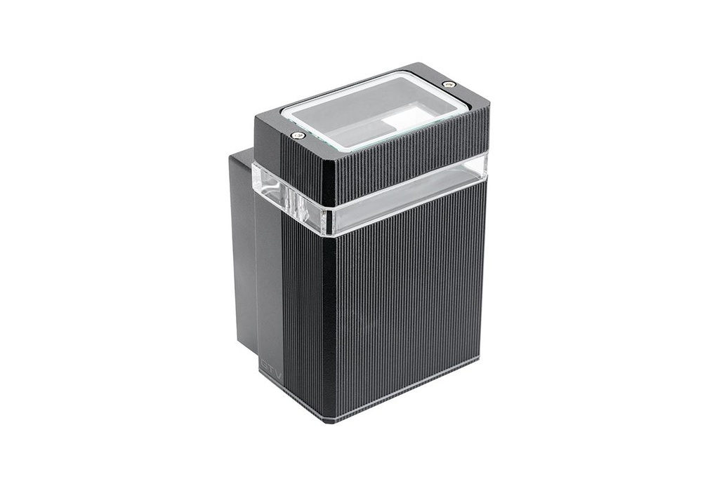 Світильник фасадний GTV NESSA одинарний, GU10, MAX.50W, IP54, чорний