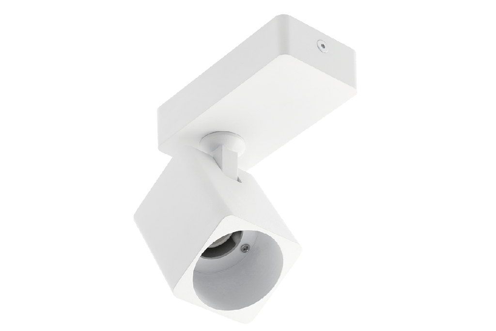 Світильник GTV RENO, алюміній, IP20, одинарний, квадрат, білий