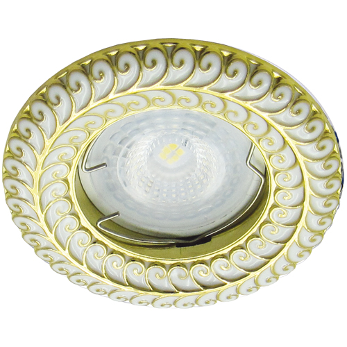 [5386] Вбудований світильник Feron DL6034 під лампу золото