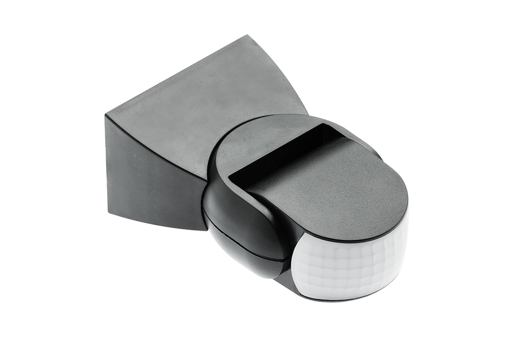 Датчик руху з регулюванням чутливості сутінків GTV CR-CR9000-10, 1200W, IP65, 180⁰, CR-9, чорний