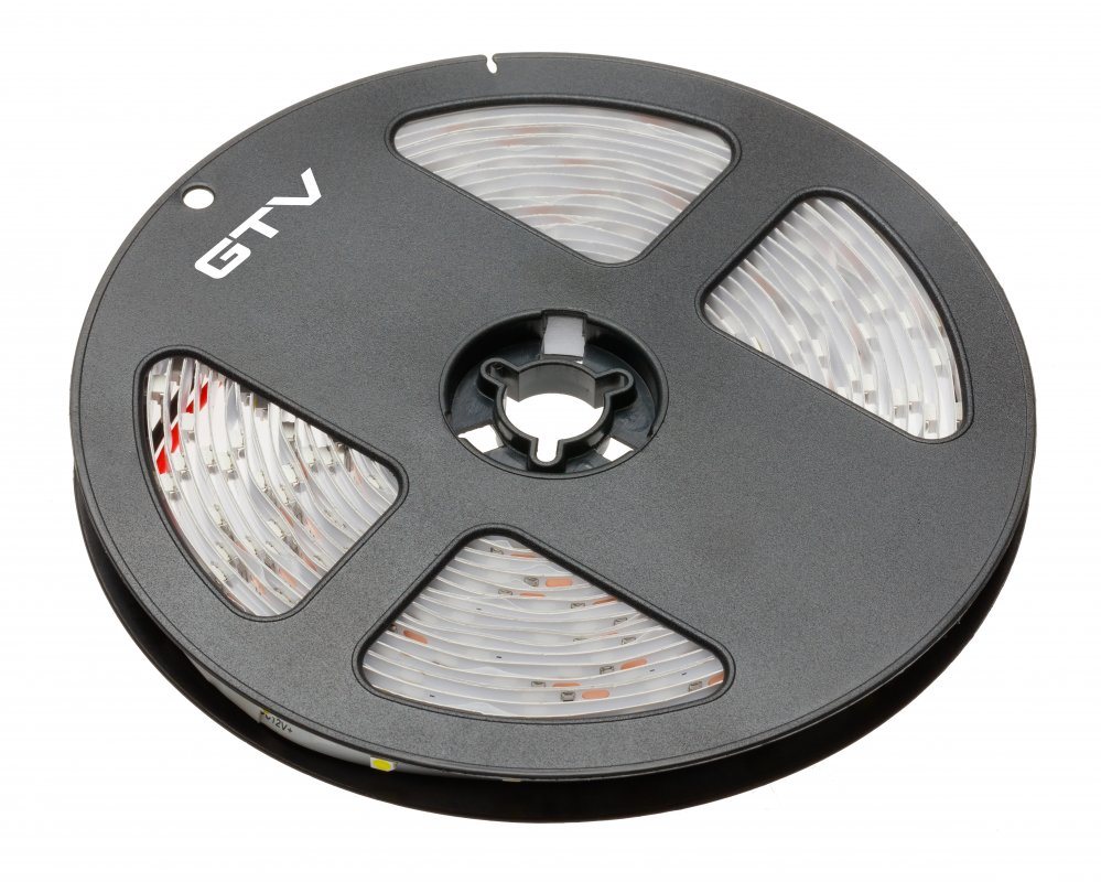LED Стрічка GTV Flash 2835, 300 LED, 3200К, 30W, ІР20, 8мм, 5м, 12V