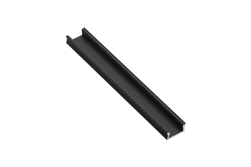 [6_19963] Профіль алюмінієвий міні для LED стрічки накладний GTV GLAX чорний матовий, 2м