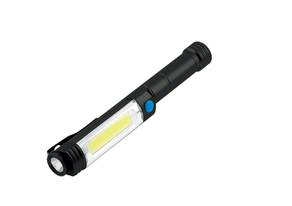 [6_20010] Ліхтарик світлодіодний на батарейках GTV 3xAA, 6Вт, 6400К, IP44, чорний