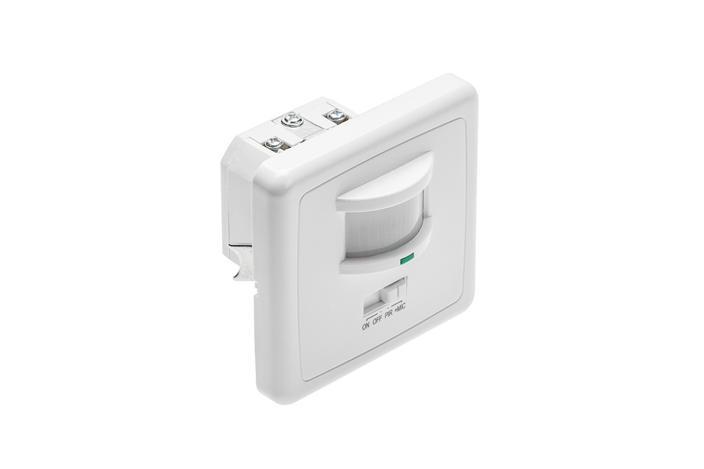 Датчик руху (врізний) GTV CR-4, min.40W, IP20, R12м, працює з LED, білий корпус (CR-CR4L00-00)