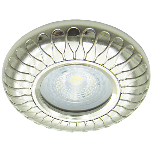 [5399] Вбудований світильник Feron DL6047 під лампу перлове срібло